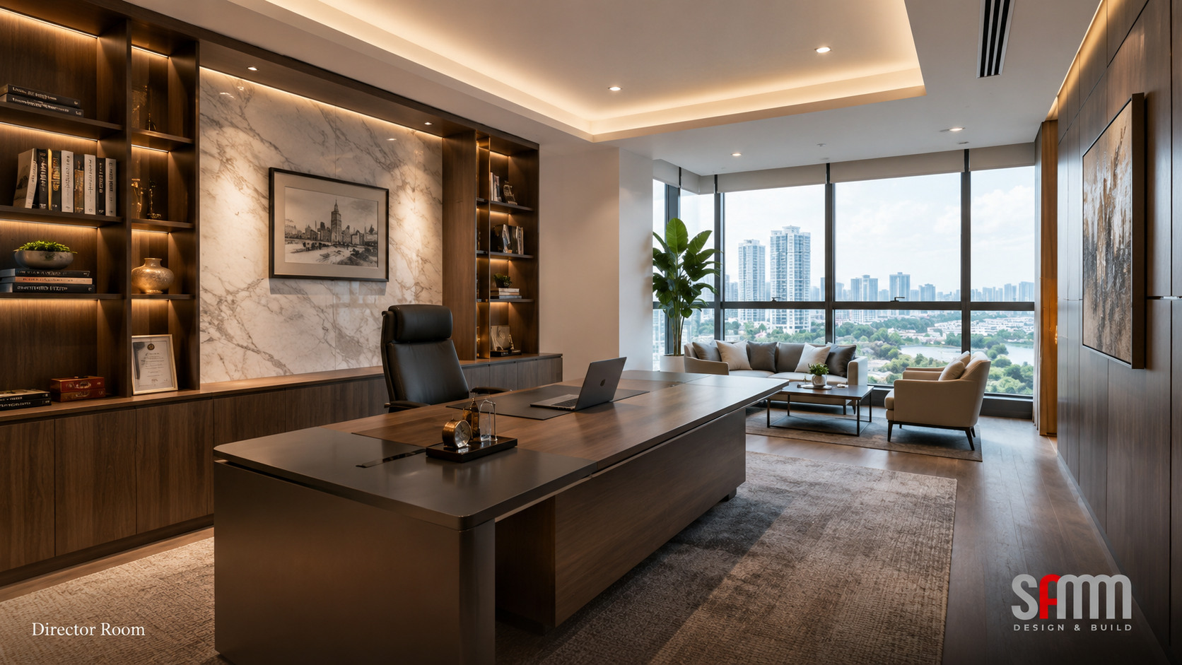 设计概念图 / Concept visualisation Commercial office interior design concept in Johor Bahru | Sammcon Design & Build