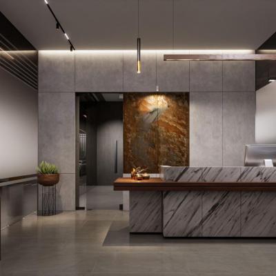 Samm Dark Marble Reception Counter 02